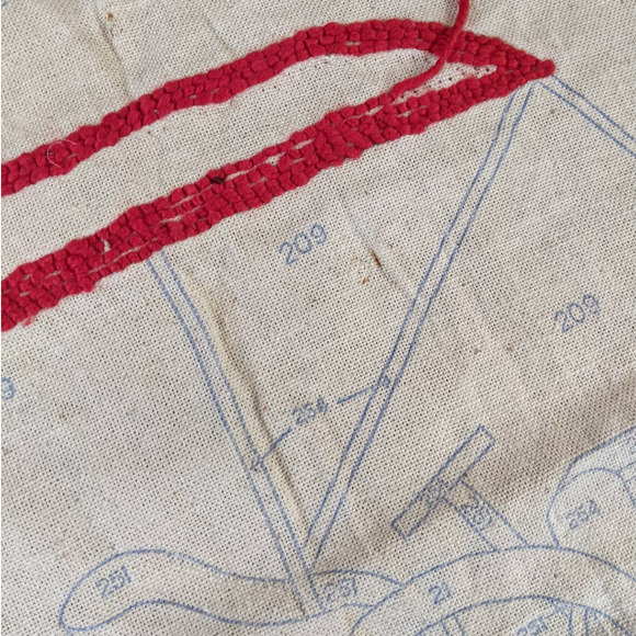 Vintage Punch Needle Rug Foundation Antique Car Pattern American Thread Company - Picture 5 of 10